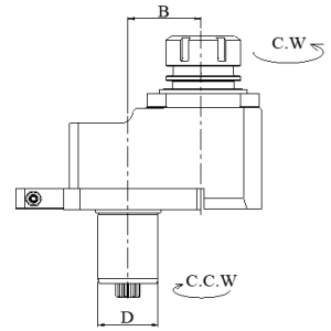 Изображение товара Блок приводной осевой со смещением оси VDI60-ER50-65-5482 внеш. СОЖ (DA6054825065) Evermore