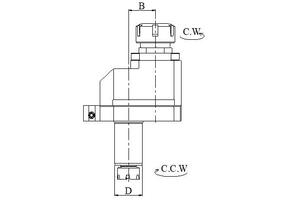 Блок приводной осевой со смещением оси VDI60-ER50-80-MT внеш. СОЖ (DA60MT5080) Evermore