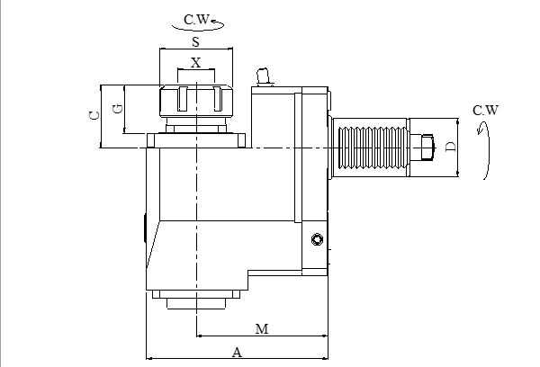 Блок приводной радиальный VDI40-ER32-90-1809 внеш. СОЖ (BL4018093290) Evermore
