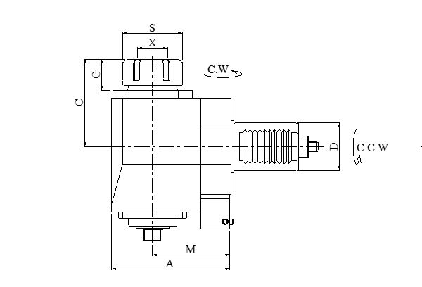 Блок приводной радиальный VDI40-ER32-65-1809 внеш. СОЖ (FL4018093265) Evermore