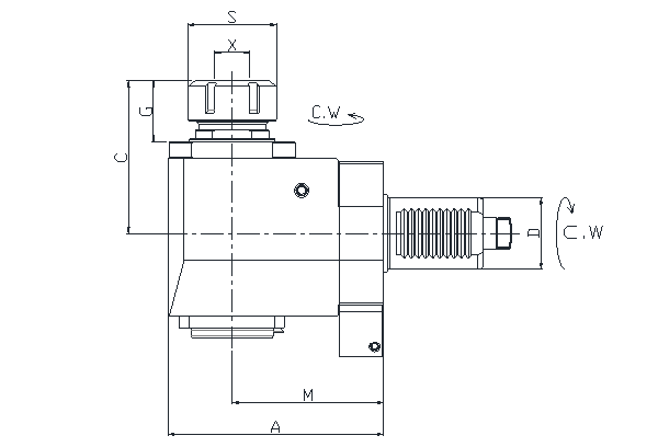 Блок приводной радиальный VDI50-ER40-75-1809 внеш. СОЖ (NFL5018094075) Evermore