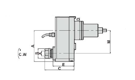 Блок приводной осевой со смещением оси BMT55-ER25-50-1809 внеш. СОЖ (DW230-DA55-25-50) Evermore