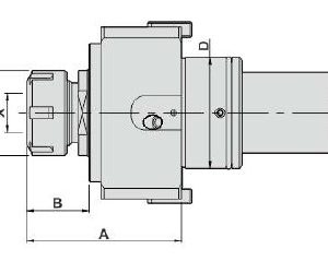 Изображение товара Блок приводной осевой BMT75-ER40-1809 внутр. СОЖ (DW350-CW-DA75-40) Evermore