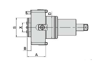 Блок приводной осевой BMT55-ER25A-DAEWOO внеш. СОЖ (DW230-DA55-ER25A) Evermore