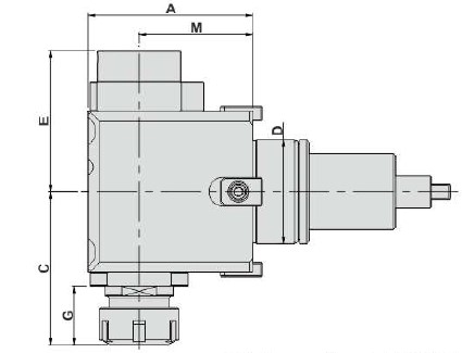 Блок приводной радиальный BMT75-ER40-70-1809 внутр. СОЖ (DW350-CW-DF75-40-70) Evermore