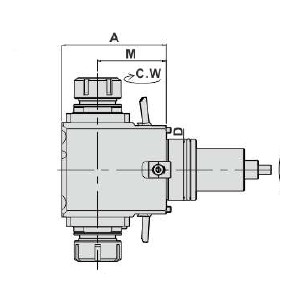 Блок приводной радиальный двусторонний BMT65-ER32-115-1809 внеш. СОЖ (DW300-DF65-32-115D) Evermore