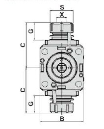 Изображение товара - Блок приводной радиальный двусторонний BMT65-ER32-115-1809 внеш. СОЖ (DW300-DF65-32-115D) Evermore