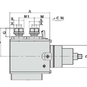 Изображение товара Блок приводной радиальный двойной BMT55-ER20-123-1809 внеш. СОЖ (DW230-DF55-20-2-123) Evermore