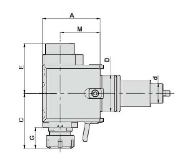 Блок приводной радиальный BMT85-ER50-85-DAEWOO внутр. СОЖ (DW700-CW-DF85-50-85-Z) Evermore
