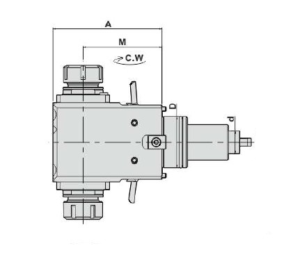 Блок приводной радиальный двусторонний BMT55-ER25-70-DAEWOO внеш. СОЖ (DW230-DF55-25-70D-Z) Evermore