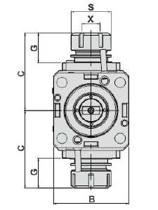 Изображение товара - Блок приводной радиальный двусторонний BMT55-ER25-70-DAEWOO внеш. СОЖ (DW230-DF55-25-70D-Z) Evermore