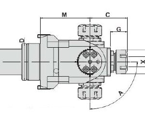 Изображение товара Блок приводной с изменяемым углом BMT85-ER40-1809 внеш. СОЖ (DW700-DA85-40B) Evermore