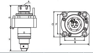 Изображение товара - Блок приводной осевой BMT40-ER20-1809 внеш. СОЖ (BMT40-SA-ER20) Sanmen