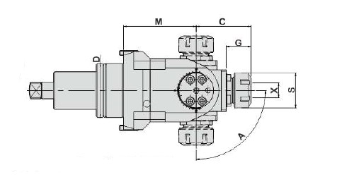 Блок приводной с изменяемым углом BMT55-ER20-1809 внеш. СОЖ (DW230-DA55-20B) Evermore