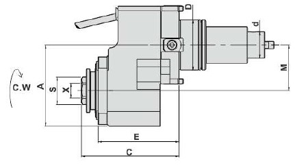 Блок приводной осевой со смещ. оси BMT55-ER25A-50-DAEWOO внеш. СОЖ (DW230-DA55-25A-50-Z) Evermore
