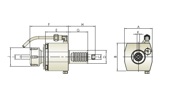Изображение товара - Блок приводной осевой VDI30-ER25-1809 внеш. СОЖ (THB-A04-30A) Hold Well (аналог)