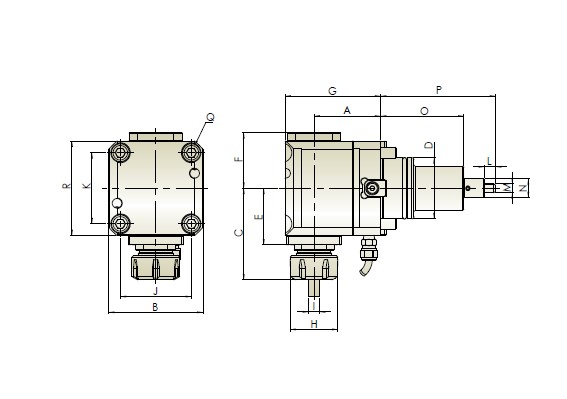 Изображение товара - Блок приводной осевой VDI40-ER32-5480 внеш. СОЖ (THB-A05-40B) Hold Well (аналог)